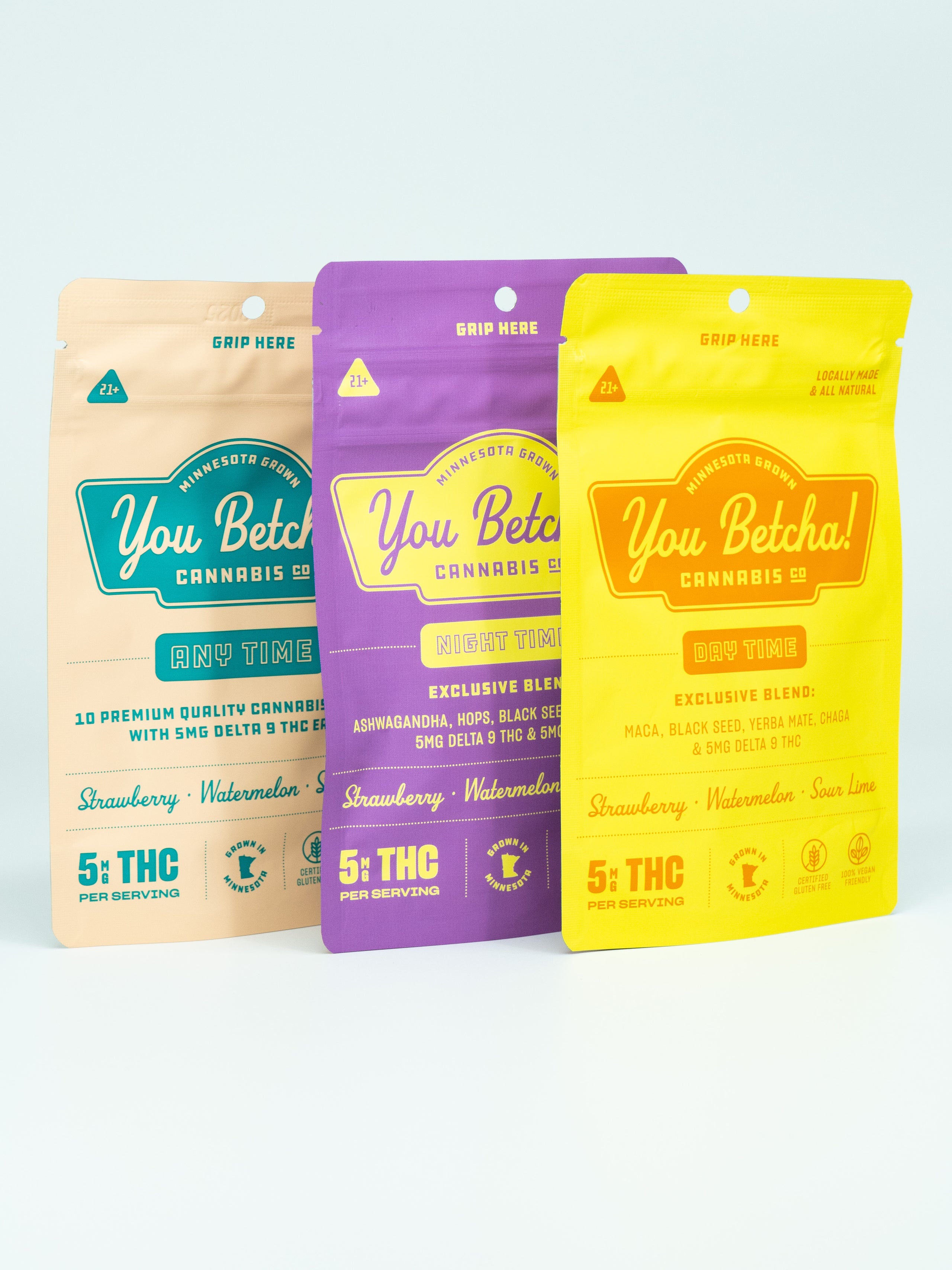 You Betcha! 5mg D9 THC Gummies 10 pcs Strains of the Earth