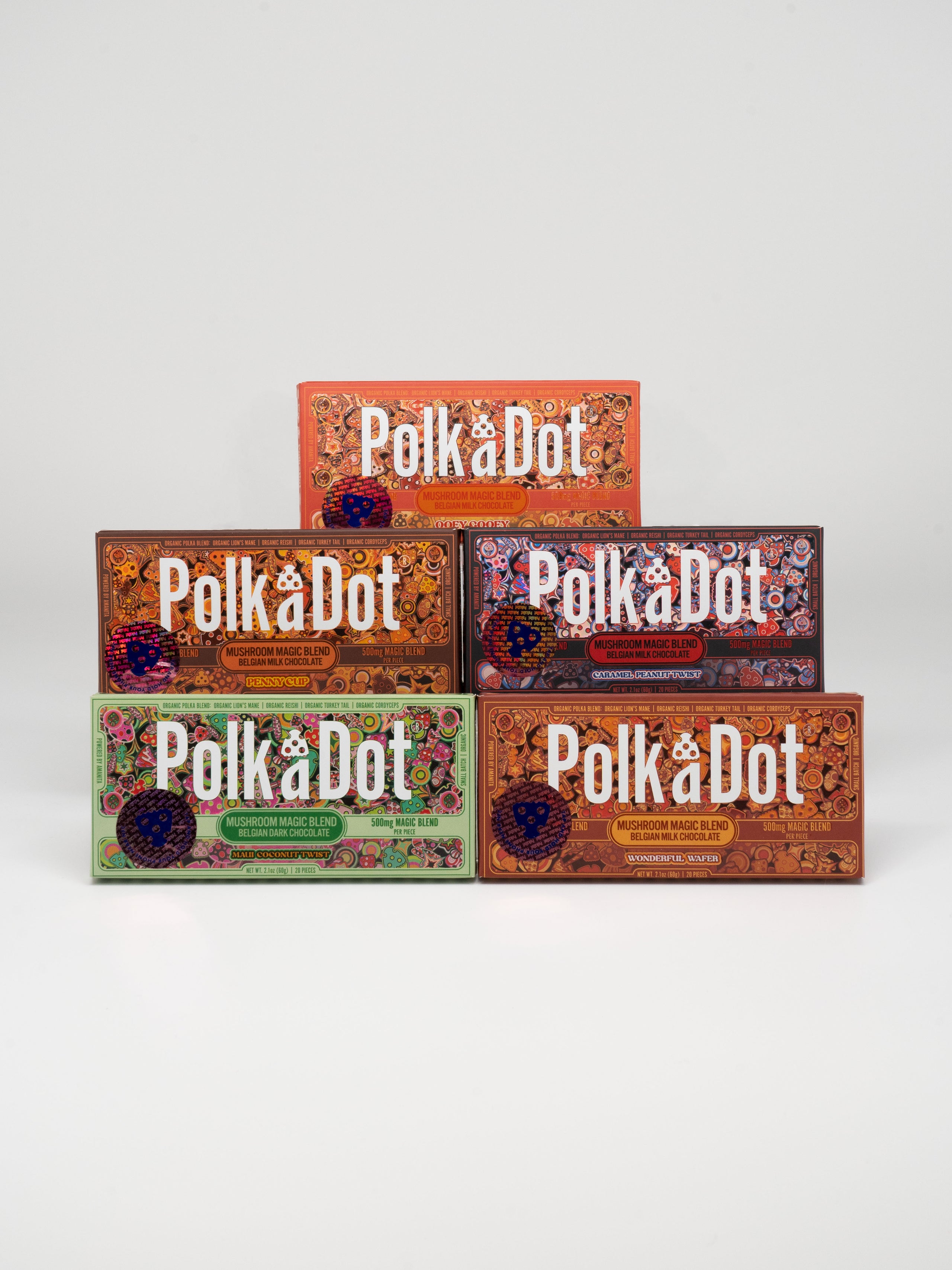 PolkaDot AM Mushroom Chocolate Bar 500mg Strains of the Earth
